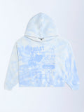 Y&F Kids Blue Tie-Dye Cotton-Blend Hoodie