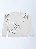 Y&F Kids Off-White Embroidered Cotton-Blend Sweatshirt