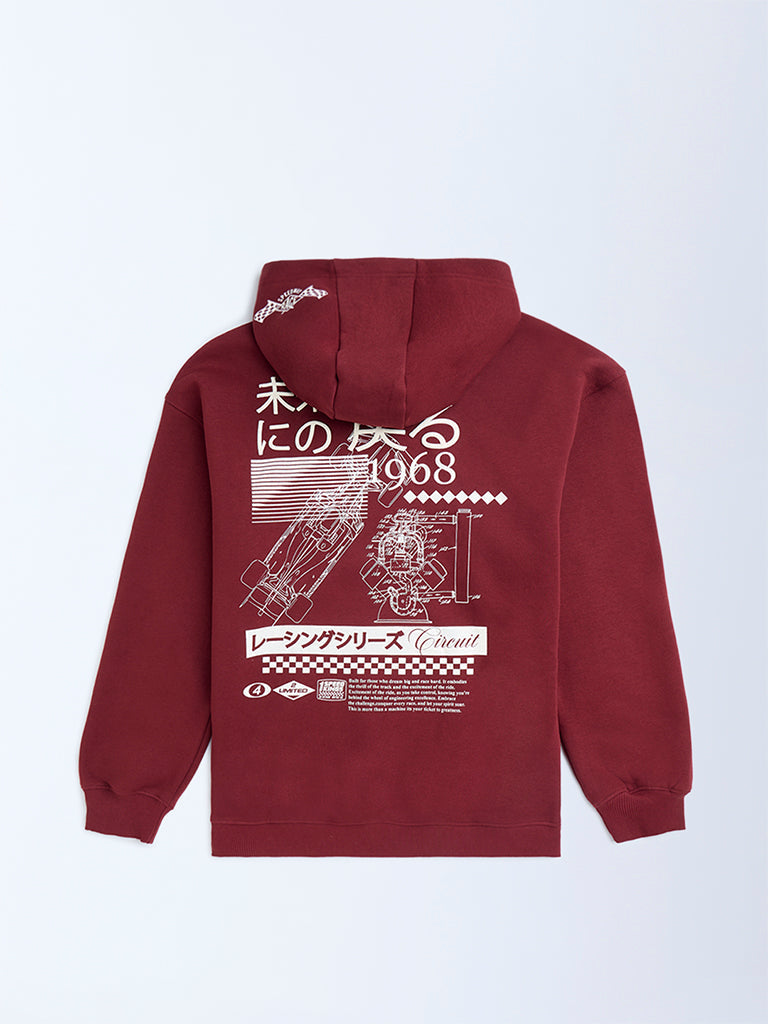 Y&F Kids Cherry Printed Hoodie