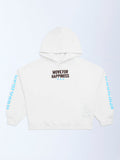 Y&F Kids White Text Printed Cotton-Blend Hoodie