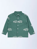 HOP Kids Olive Printed Cotton Shirt