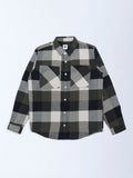Y&F Kids Olive Checks Design Cotton Shirt