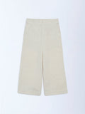 Utsa Kids Off-White Cotton-Blend Pants - (2-8yrs)