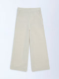 Utsa Kids Off-White Cotton-Blend Pants - (8-14yrs)