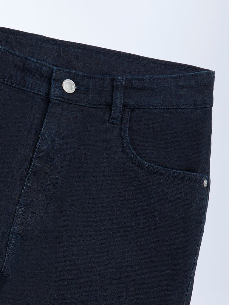 Y&F Kids Black High-Rise Bootcut Jeans