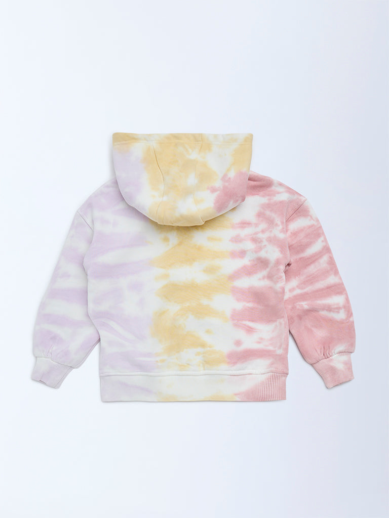 HOP Kids Multicolour Tie-Dye Print Cotton-Blend Sweatshirt