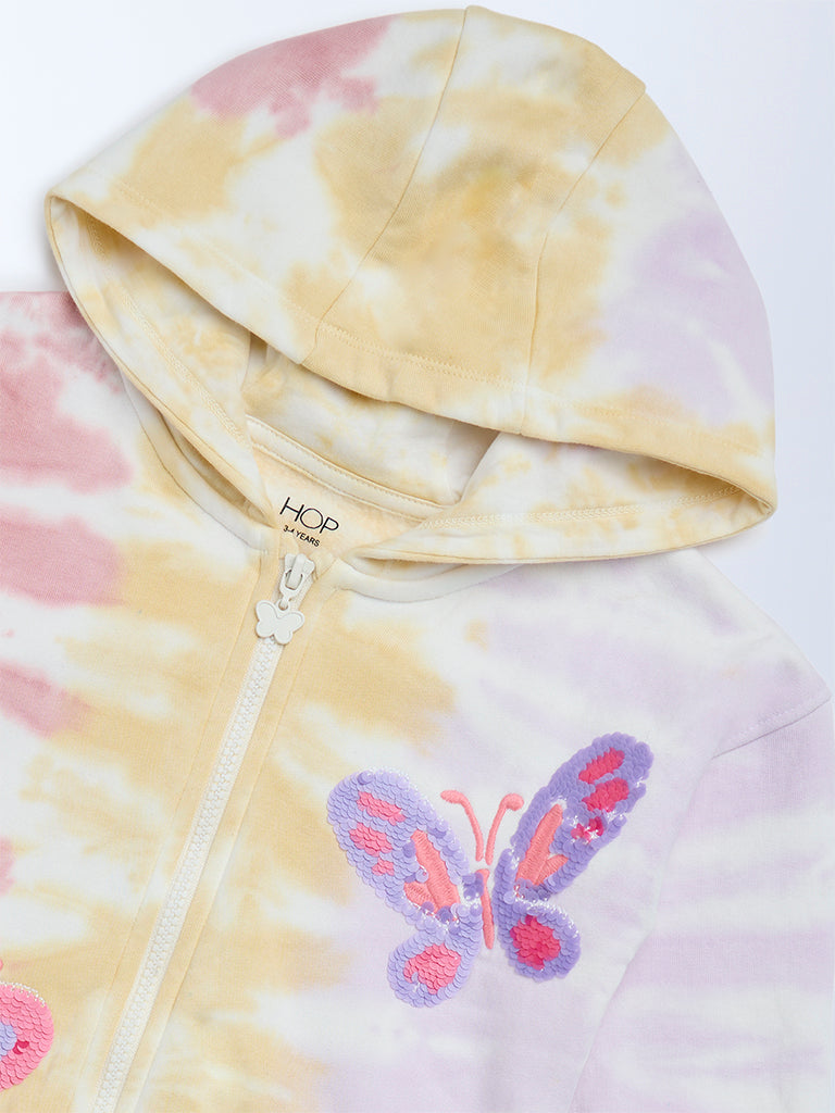 HOP Kids Multicolour Tie-Dye Print Cotton-Blend Sweatshirt
