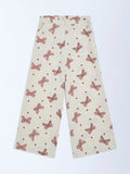Utsa Kids Off-White Cotton-Blend Pants - (8-14 years)