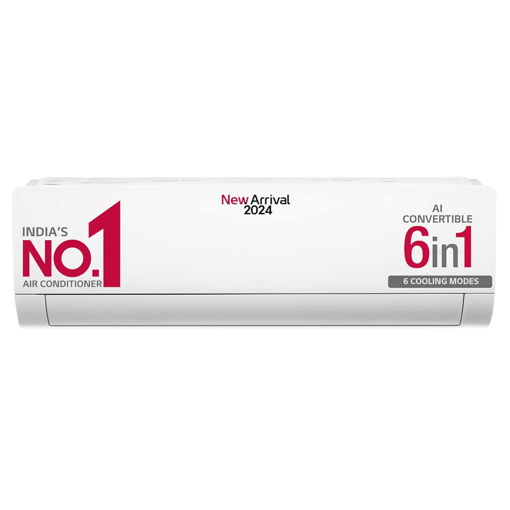 LG TS 6 in 1 Convertible 1.5 Ton 5 Star Dual Inverter Split AC with AI Technology (Copper Condenser, TS-Q19ANZE.AMLG)