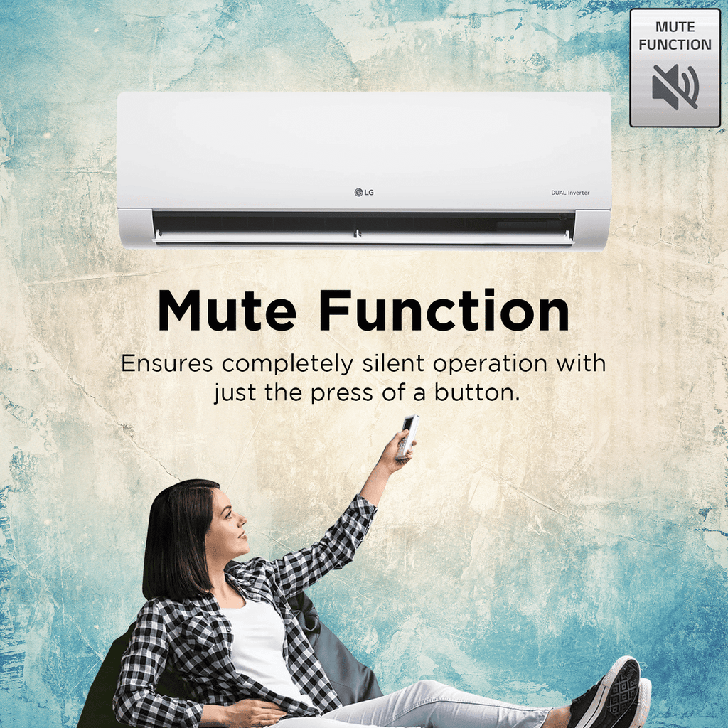 LG TS 6 in 1 Convertible 1.5 Ton 5 Star Dual Inverter Split AC with AI Technology (Copper Condenser, TS-Q19ANZE.AMLG)