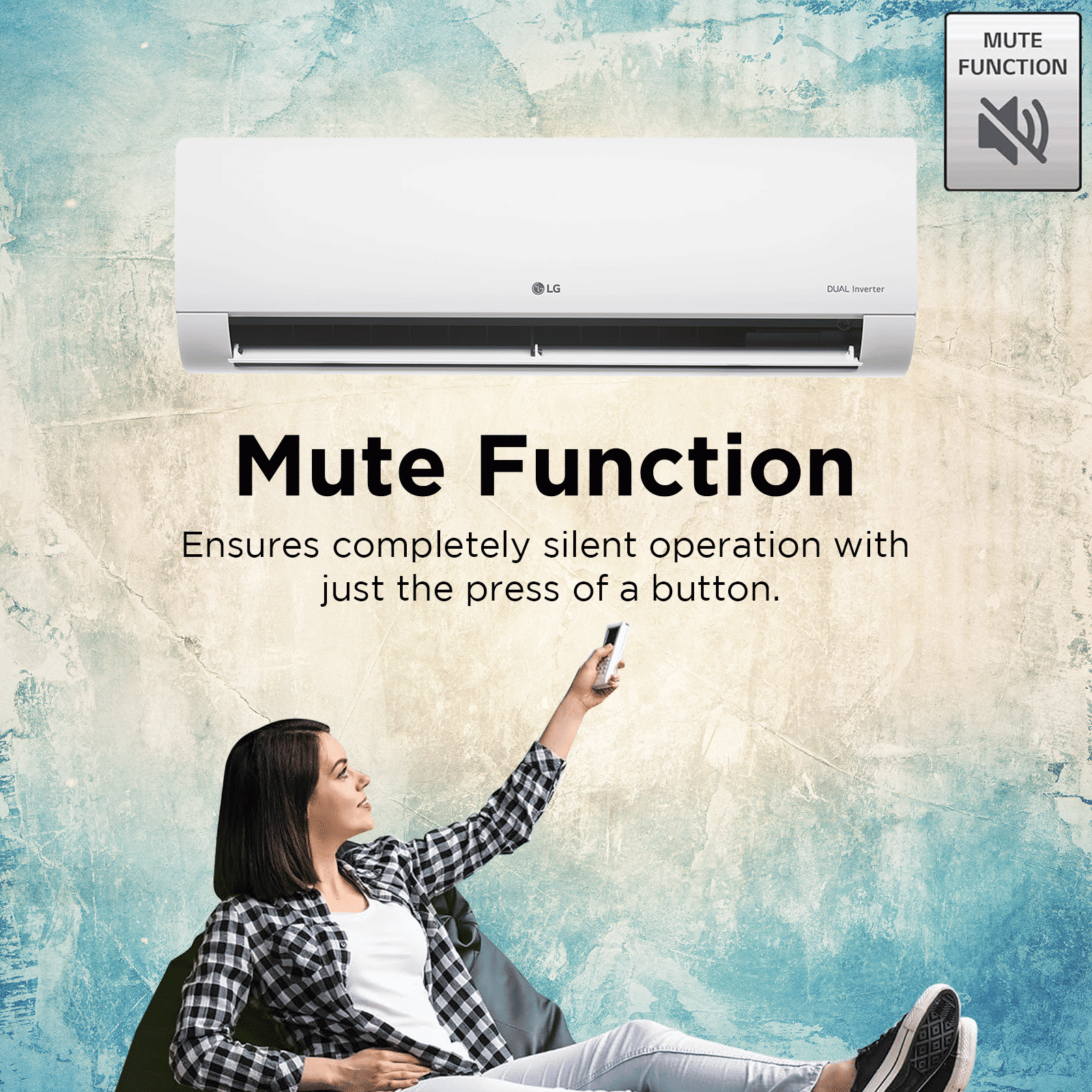 LG TS 6 in 1 Convertible 1.5 Ton 5 Star Dual Inverter Split AC with AI Technology (Copper Condenser, TS-Q19ANZE.AMLG)
