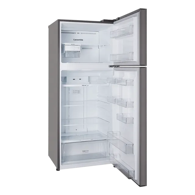LG 446 Litres 1 Star Frost Free Double Door Convertible Refrigerator (GL-T502CPZR, Shiny Steel)