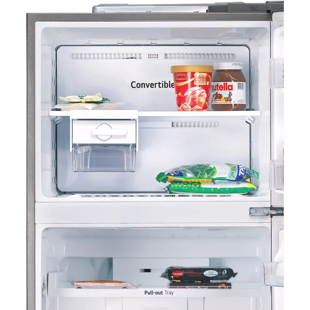 LG 446 Litres 1 Star Frost Free Double Door Convertible Refrigerator (GL-T502CPZR, Shiny Steel)