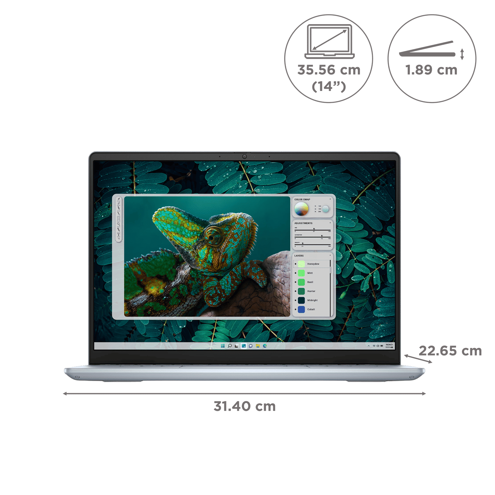 DELL Inspiron 14 Plus Intel Core Ultra 7 Thin and Light Laptop (16GB, 1TB SSD, Windows 11 Home, 14 inch 2.2K Display, MS Office 2021, Ice Blue, 1.60 KG)