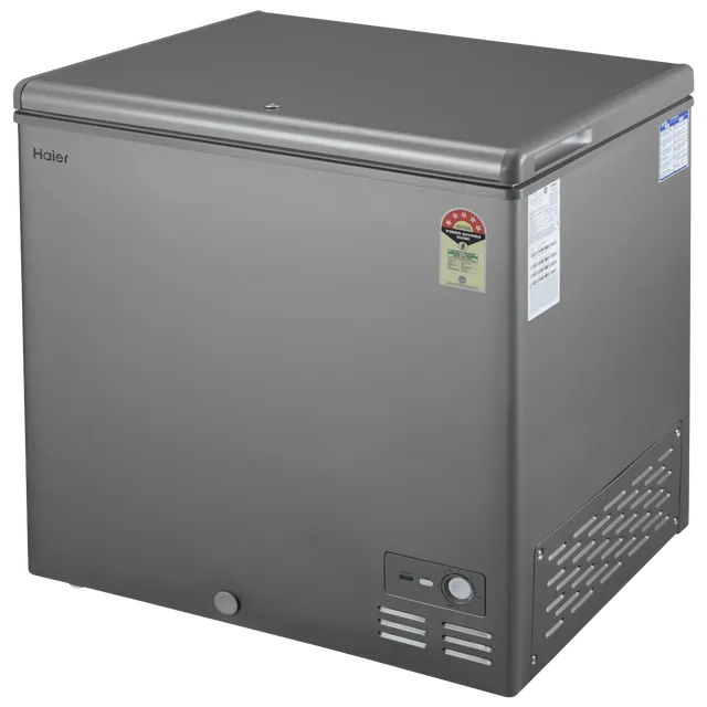 Haier Titanium 225 Litres 5 Star Single Door Deep Freezer (Stabilizer Free Operation, HFC-225SME5, Grey)