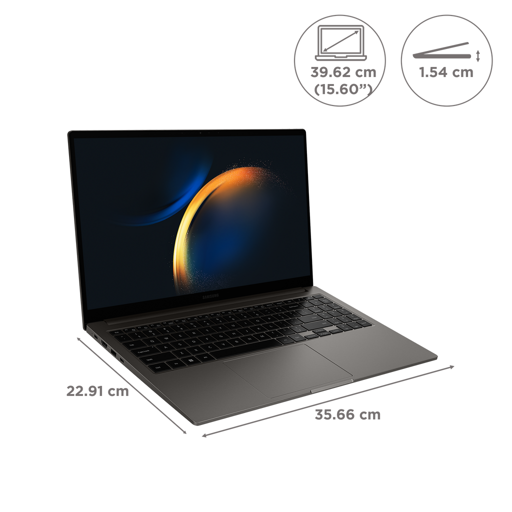 SAMSUNG Galaxy Book4 Intel Core 7 Thin & Light Laptop (16GB, 512GB SSD, Windows 11 Home, 15.6 inch Full HD LED Display, MS Office 2021, Gray, 1.55 KG)