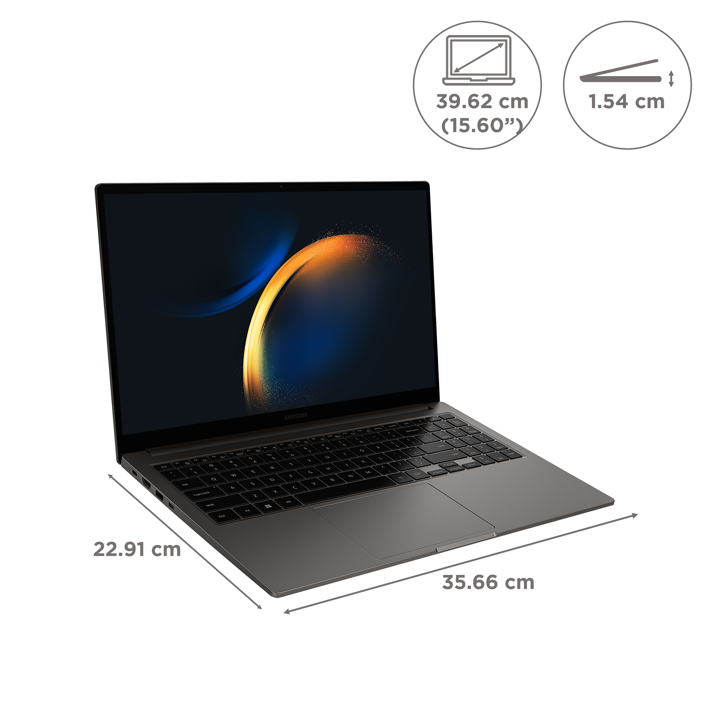 SAMSUNG Galaxy Book4 Intel Core 7 Thin & Light Laptop (16GB, 512GB SSD, Windows 11 Home, 15.6 inch Full HD LED Display, MS Office 2021, Gray, 1.55 KG)