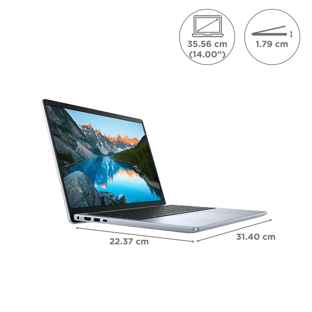 DELL Inspiron 5441 Qualcomm Snapdragon X Plus Notebook Laptop (16GB, 512GB SSD, Windows 11 Home, 14 inch Full HD Plus IPS Display, MS Office 2021, Titan Grey, 1.53 KG)
