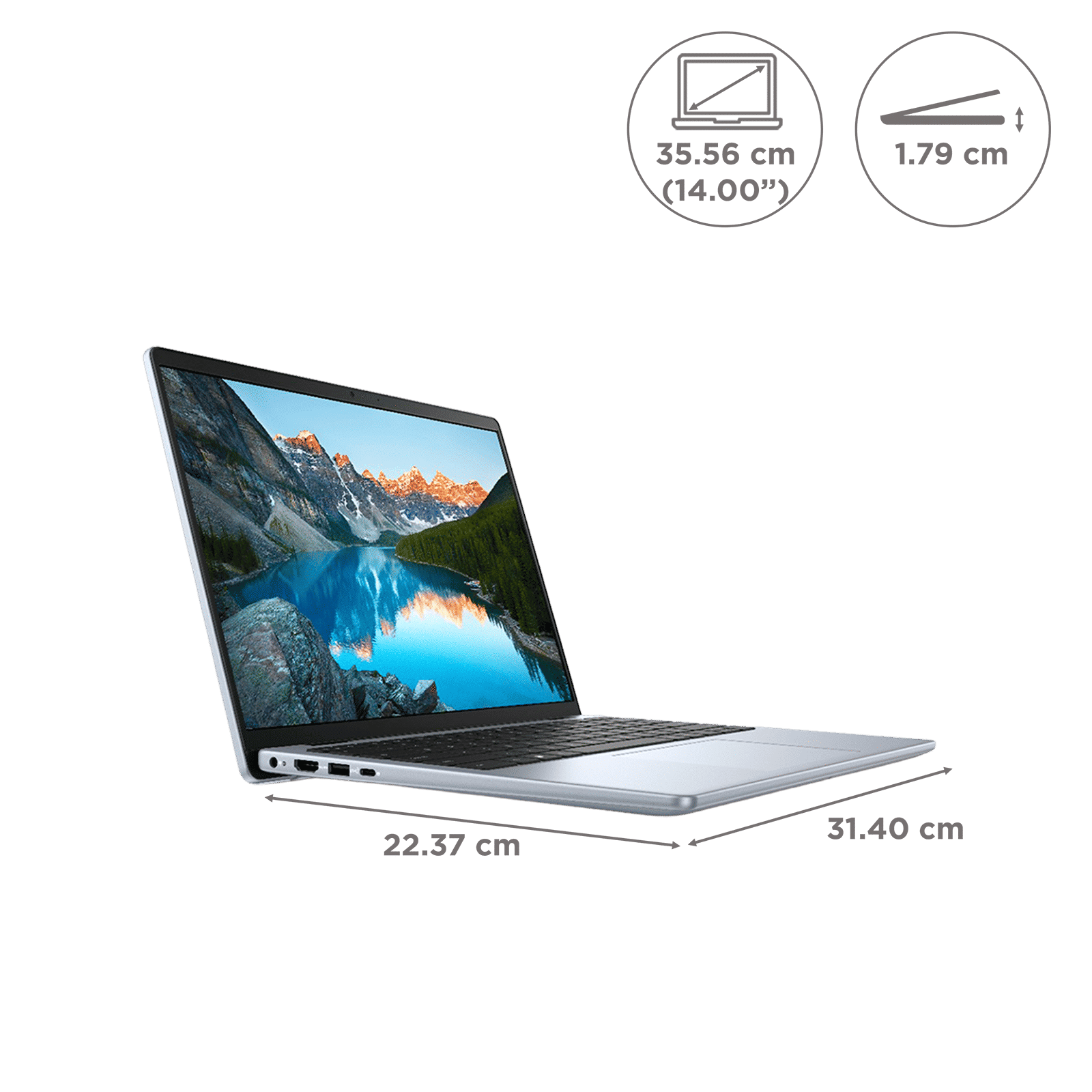 DELL Inspiron 5441 Qualcomm Snapdragon X Plus Notebook Laptop (16GB, 512GB SSD, Windows 11 Home, 14 inch Full HD Plus IPS Display, MS Office 2021, Titan Grey, 1.53 KG)