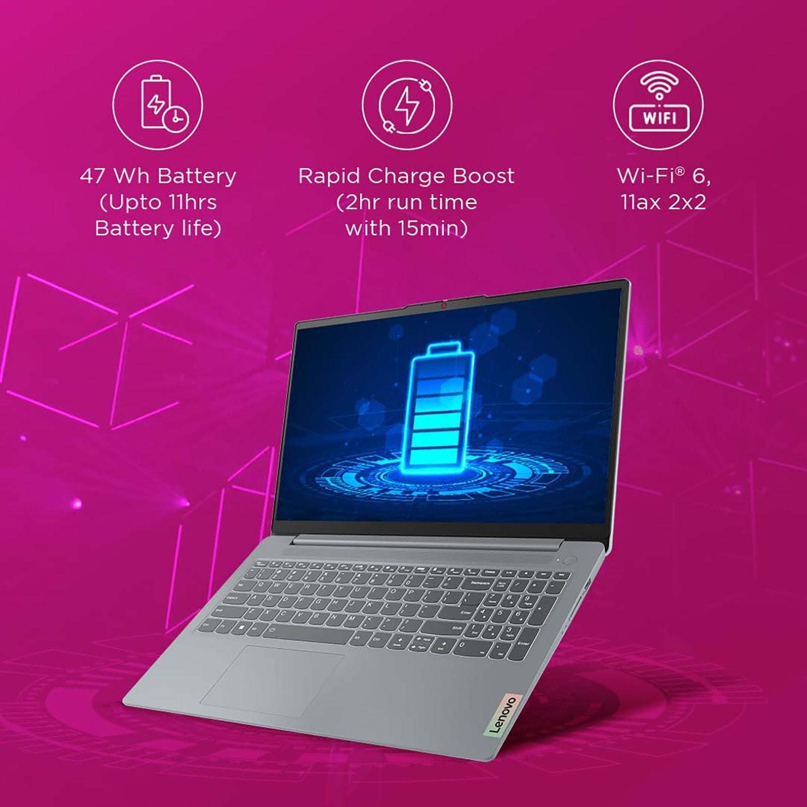 Lenovo IdeaPad Slim 3 15AMN8 AMD Ryzen 3 7320U Thin & Light Laptop (8GB, 512GB SSD, Windows 11 Home, 15.6 inch Full HD Display, MS Office 2024, Arctic Grey, 1.62 KG)