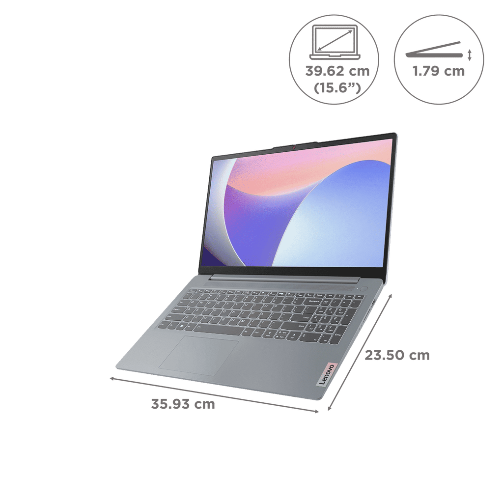 Lenovo IdeaPad Slim 3 15AMN8 AMD Ryzen 3 7320U Thin & Light Laptop (8GB, 512GB SSD, Windows 11 Home, 15.6 inch Full HD Display, MS Office 2024, Arctic Grey, 1.62 KG)