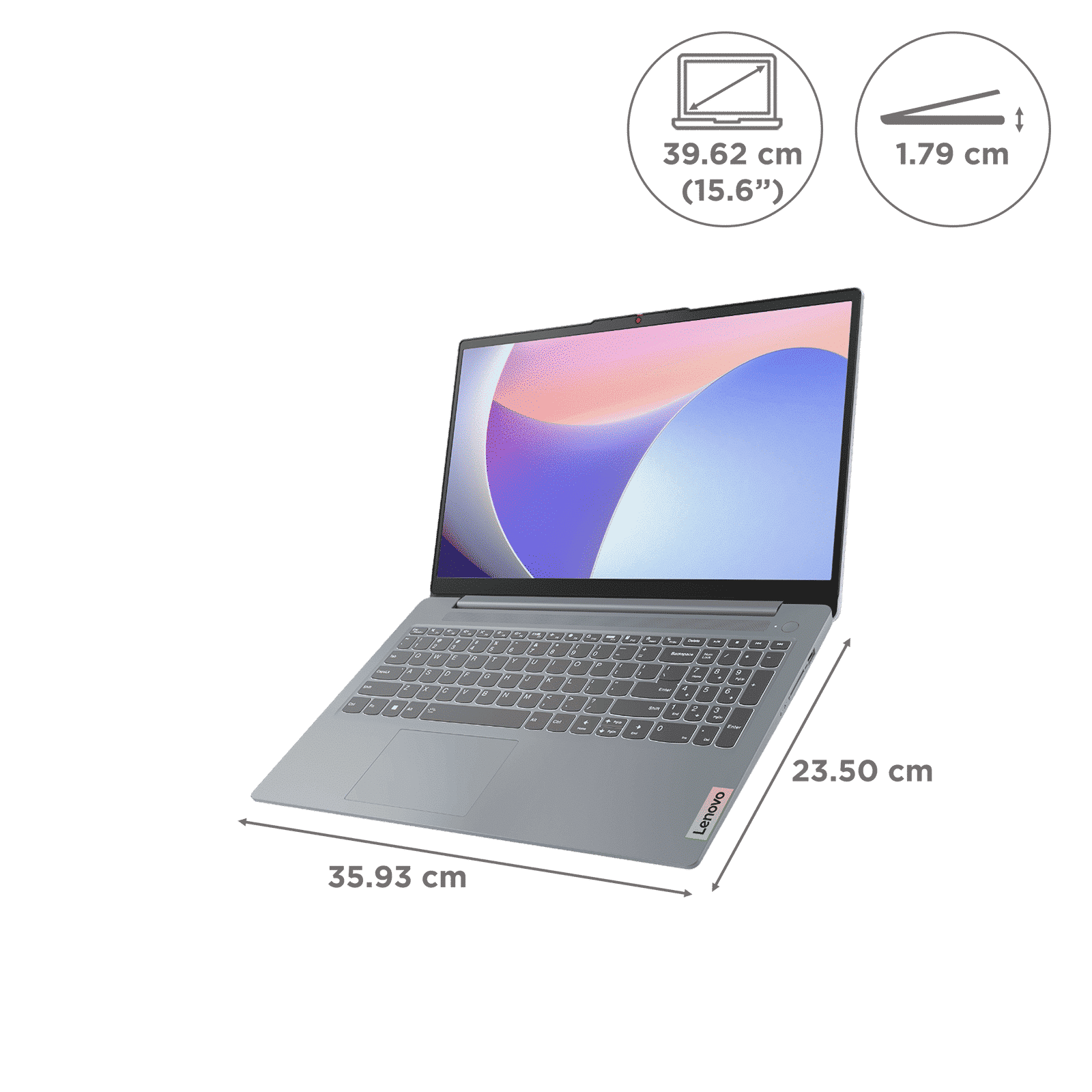 Lenovo IdeaPad Slim 3 15AMN8 AMD Ryzen 3 7320U Thin & Light Laptop (8GB, 512GB SSD, Windows 11 Home, 15.6 inch Full HD Display, MS Office 2024, Arctic Grey, 1.62 KG)