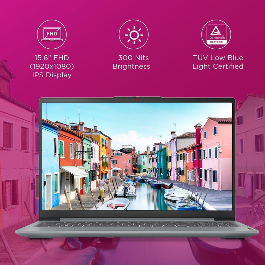 Lenovo IdeaPad Slim 3 15IAH8 Intel Core i5 12th Gen Thin & Light Laptop (16GB, 512GB SSD, Windows 11 Home, 15.6 inch Full HD IPS Display, MS Office 2024, Arctic Grey, 1.62 KG)