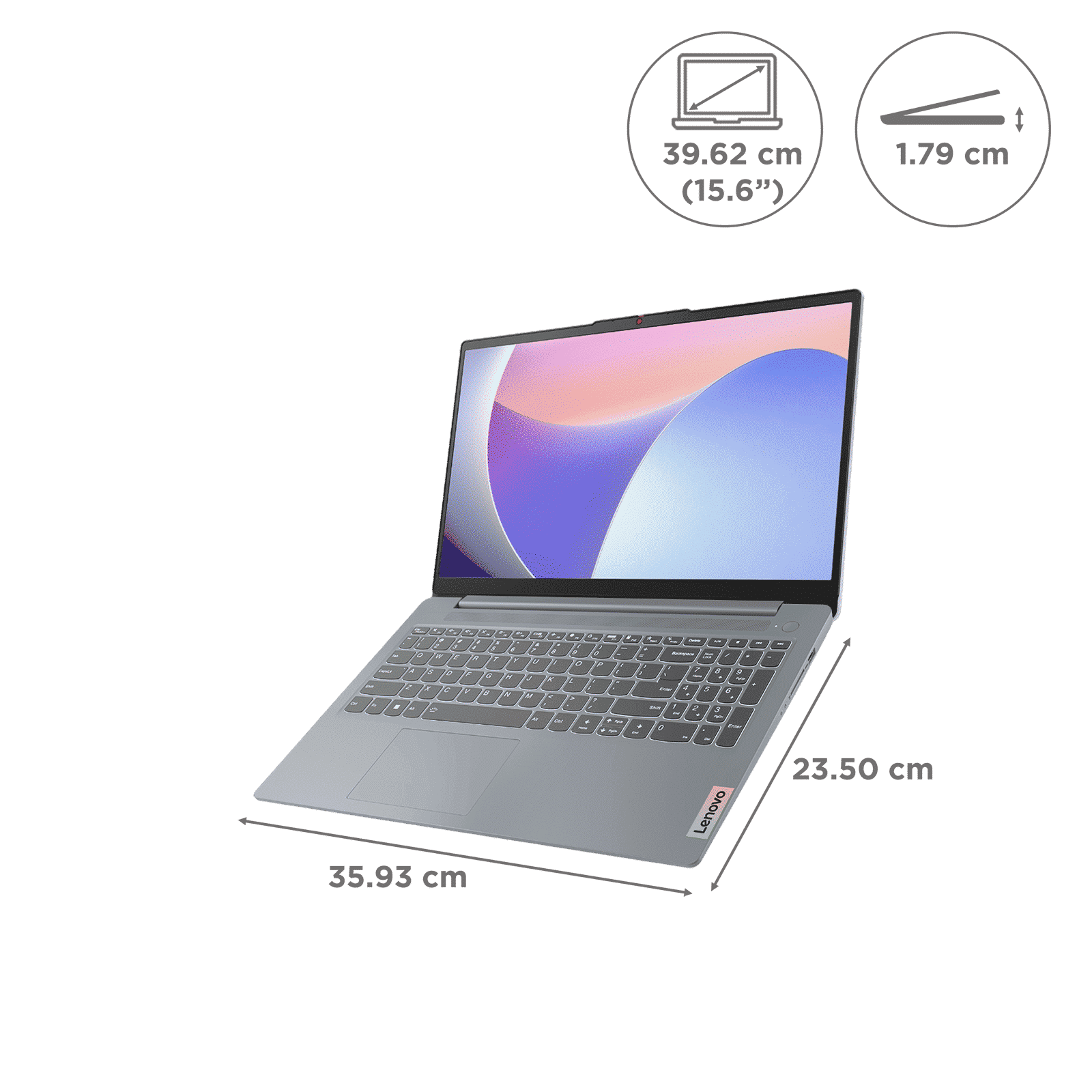 Lenovo IdeaPad Slim 3 15IAH8 Intel Core i5 12th Gen Thin & Light Laptop (16GB, 512GB SSD, Windows 11 Home, 15.6 inch Full HD IPS Display, MS Office 2024, Arctic Grey, 1.62 KG)