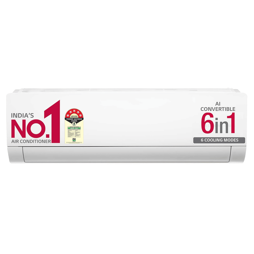 LG 6 in 1 Convertible 1.5 Ton 5 Star Dual Inverter Split AC with HD Filter (2025 Model, Copper Condenser, US-Q19ANZE.ANLG)
