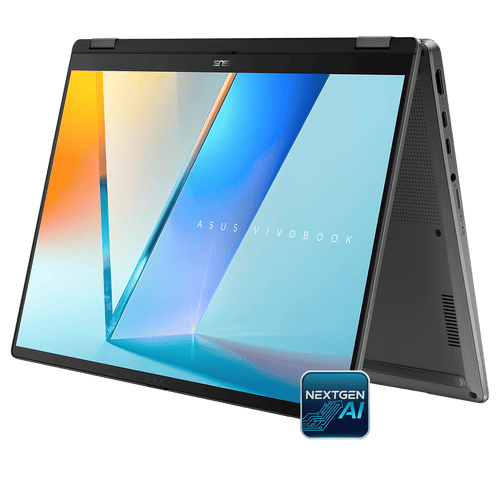 ASUS Vivobook 14 Flip Intel Core Ultra 5 Touchscreen 2-in-1 Laptop (16GB, 512GB SSD, Windows 11 Home, 14 inch OLED Display, MS Office Home 2024 & MS 365 Basic, Matte Gray, 1.57 KG)