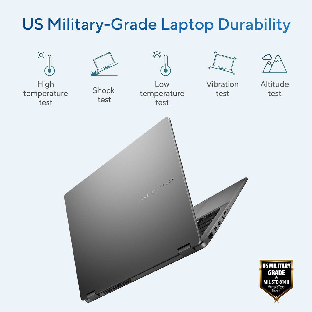ASUS Vivobook 14 Flip Intel Core Ultra 5 Touchscreen 2-in-1 Laptop (16GB, 512GB SSD, Windows 11 Home, 14 inch OLED Display, MS Office Home 2024 & MS 365 Basic, Matte Gray, 1.57 KG)