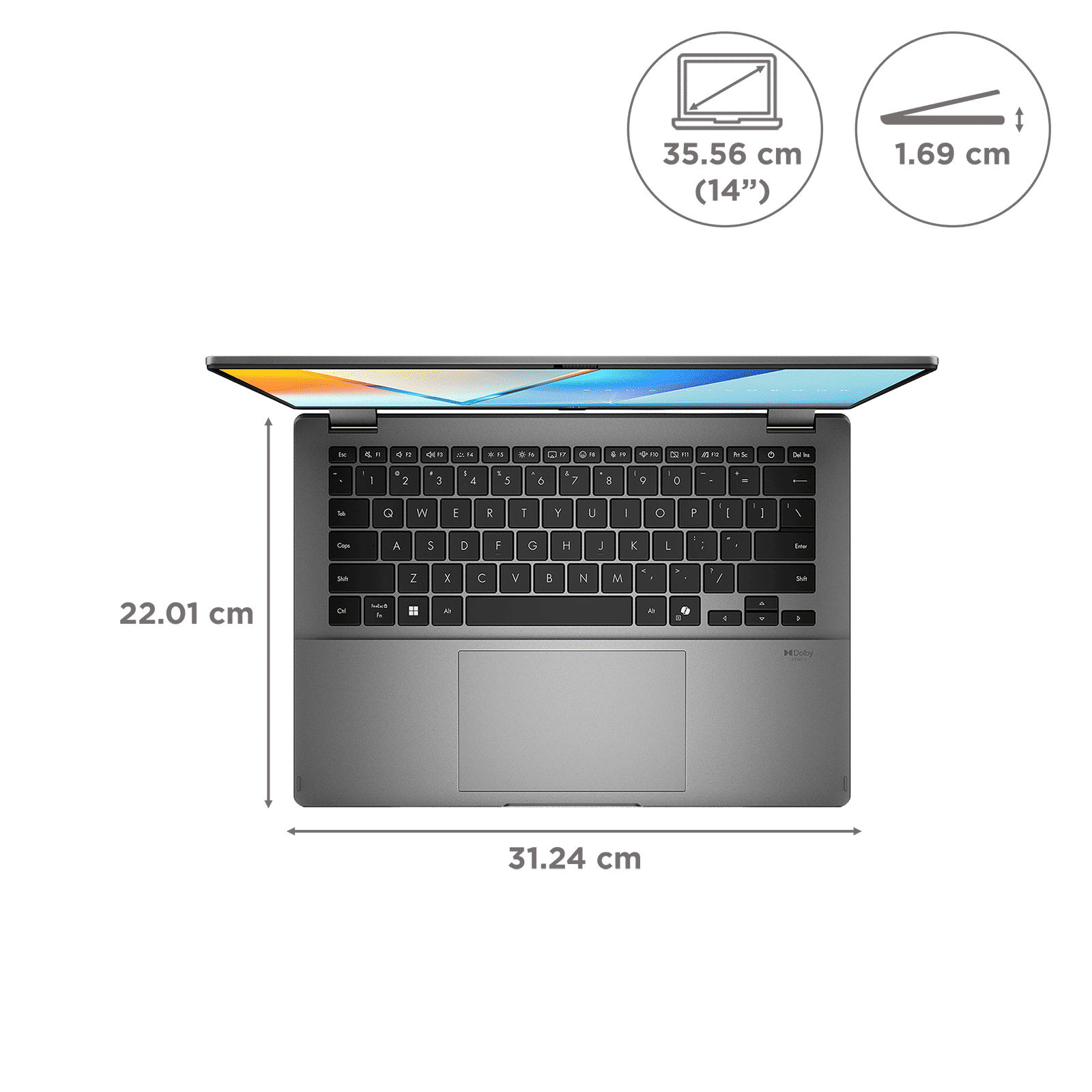 ASUS Vivobook 14 Flip Intel Core Ultra 5 Touchscreen 2-in-1 Laptop (16GB, 512GB SSD, Windows 11 Home, 14 inch OLED Display, MS Office Home 2024 & MS 365 Basic, Matte Gray, 1.57 KG)