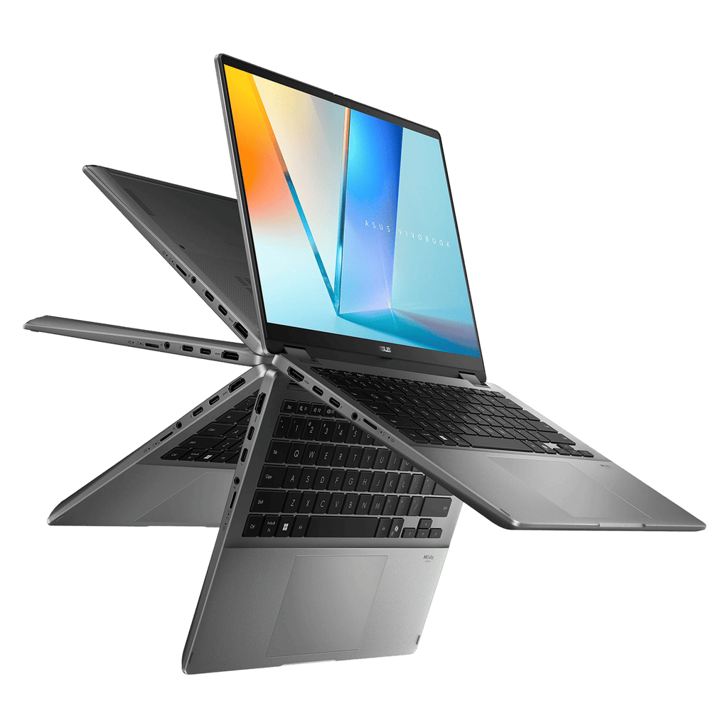 ASUS Vivobook 14 Flip Intel Core Ultra 5 Touchscreen 2-in-1 Laptop (16GB, 512GB SSD, Windows 11 Home, 14 inch OLED Display, MS Office Home 2024 & MS 365 Basic, Matte Gray, 1.57 KG)