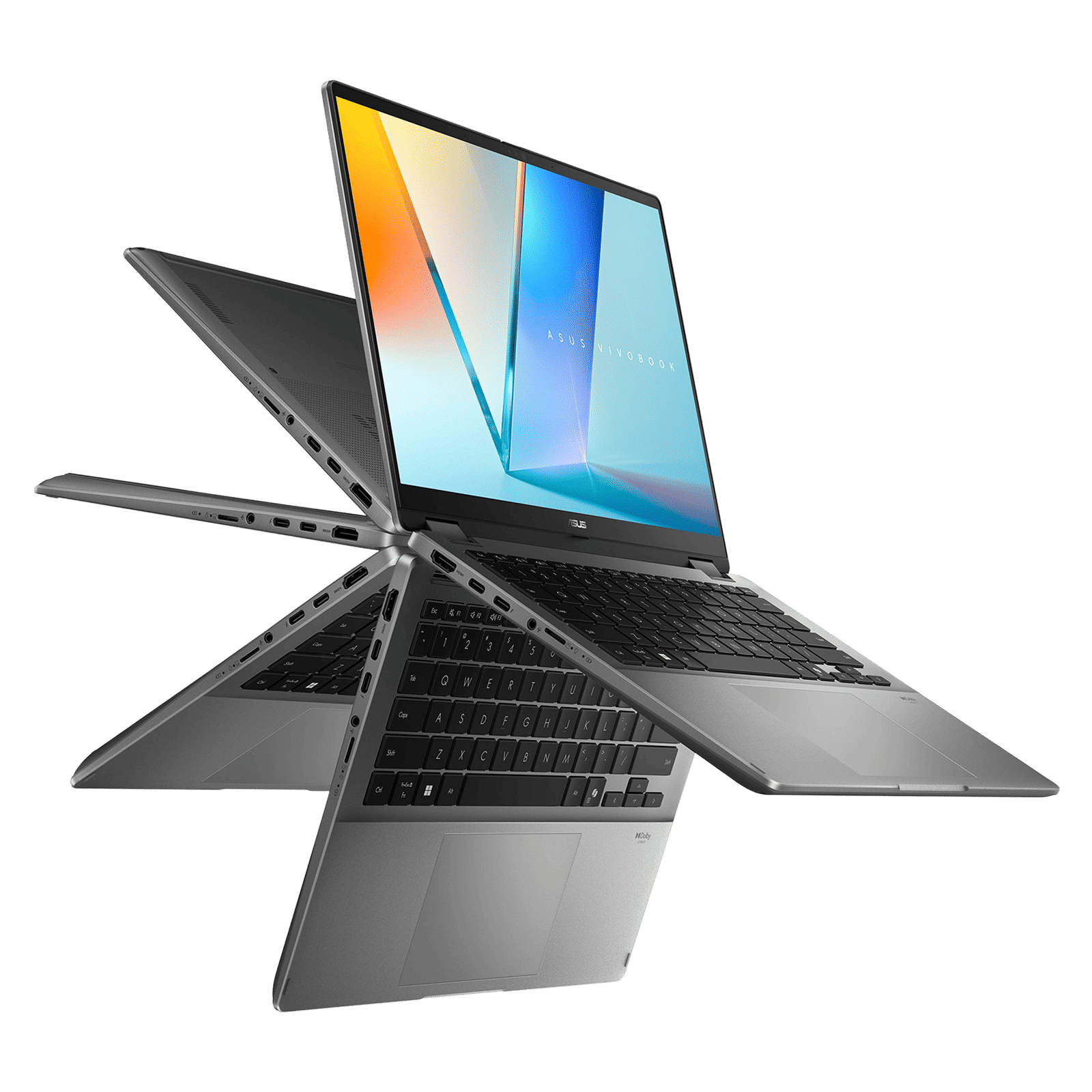 ASUS Vivobook 14 Flip Intel Core Ultra 5 Touchscreen 2-in-1 Laptop (16GB, 512GB SSD, Windows 11 Home, 14 inch OLED Display, MS Office Home 2024 & MS 365 Basic, Matte Gray, 1.57 KG)