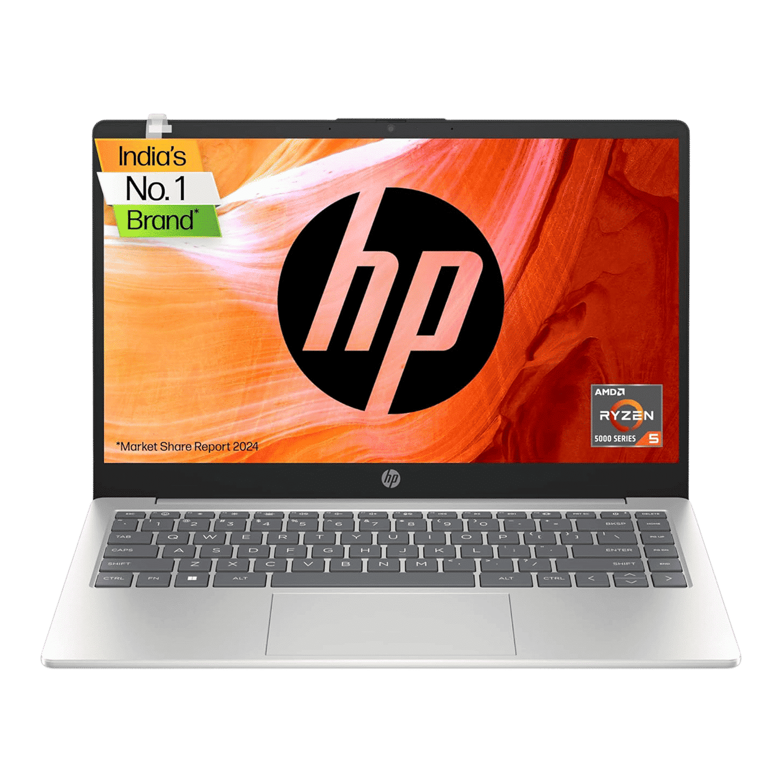 HP 14-em0214AU AMD Ryzen 5 Thin & Light Laptop (16GB, 512GB SSD, Windows 11 Home, 14 inch Full HD Display, Natural Silver, 1.4 KG)