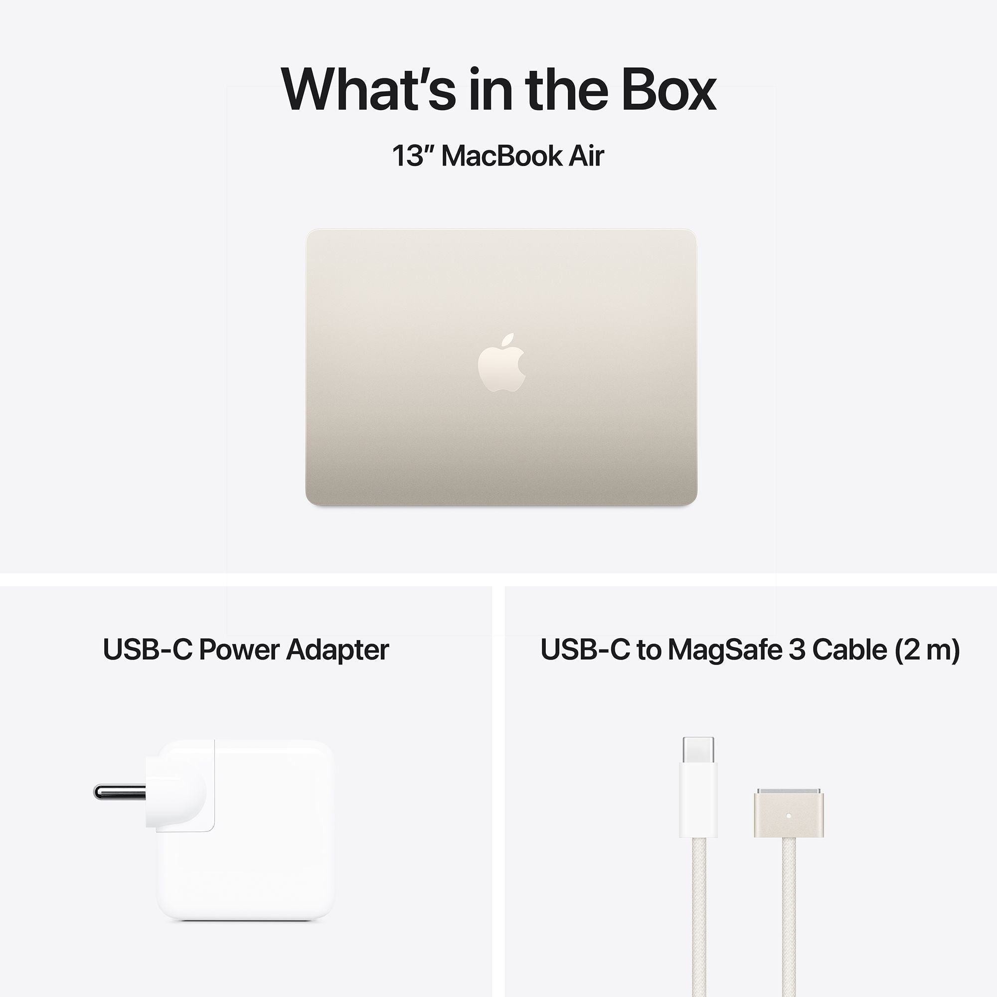 Apple MacBook Air (13.6 inch, M4, 16GB, 256GB, macOS, Starlight)