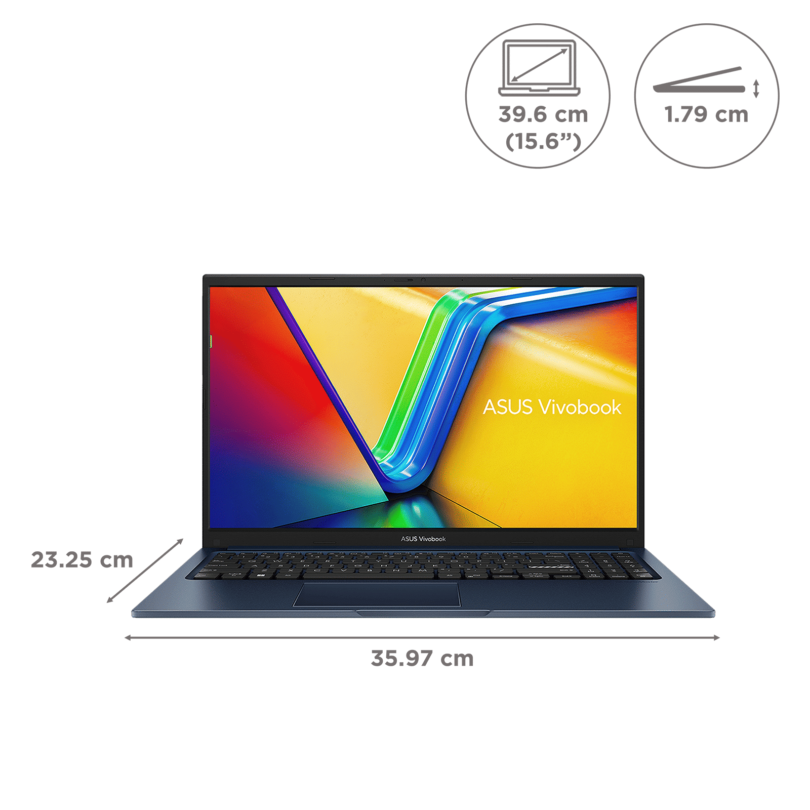 ASUS Vivobook 15 Intel Core i3 13th Gen Touchscreen Thin & Light Laptop (8GB, 512GB SSD, Windows 11 Home, 15.6 inch Full HD Display, MS Office Home 2024, Quiet Blue, 1.7 KG)