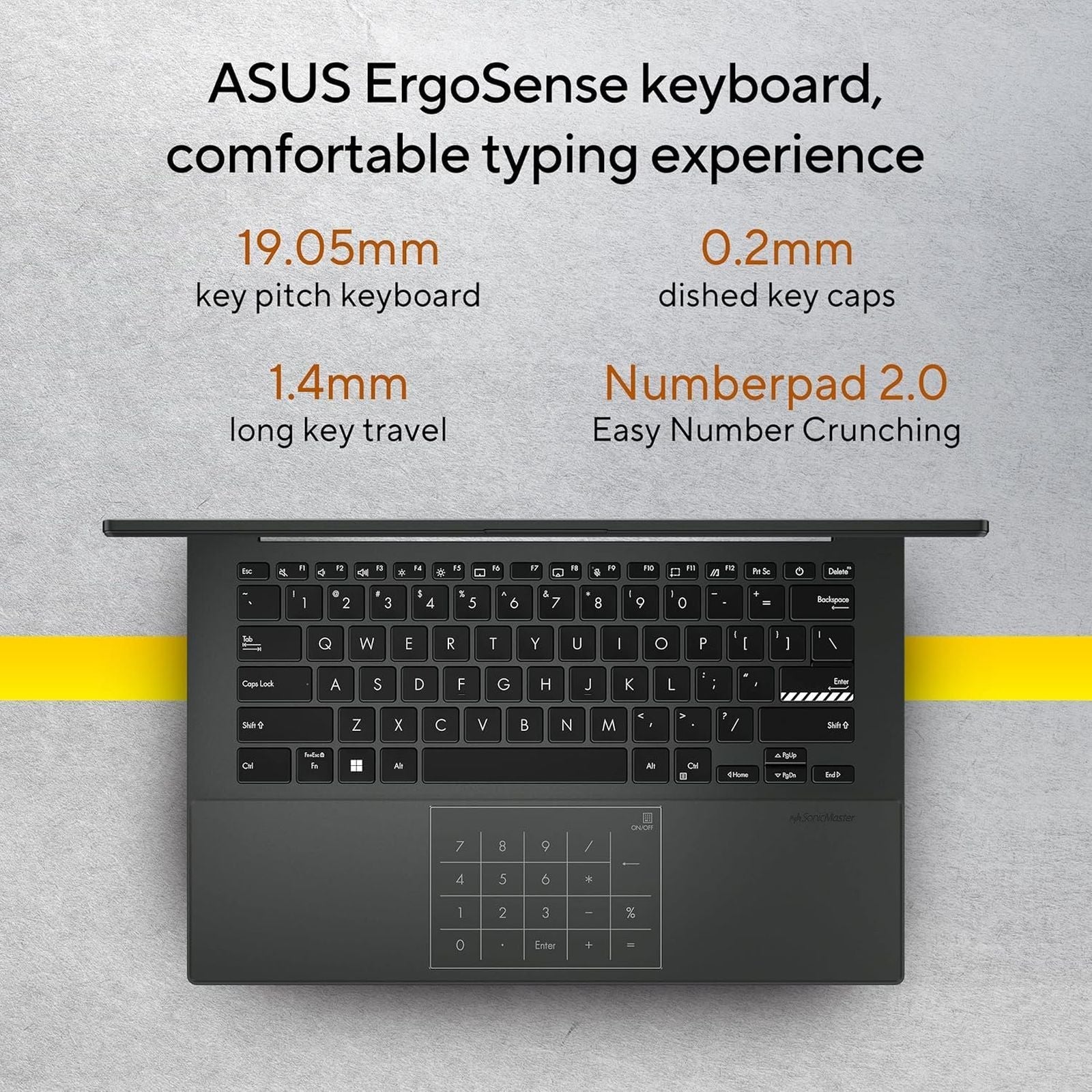 ASUS Vivobook Go 14 AMD Ryzen 3 7320U Thin & Light Laptop (8GB, 512GB SSD, Windows 11 Home, 14 inch Full HD Display, MS Office Home 2024, Mixed Black, 1.38 KG)