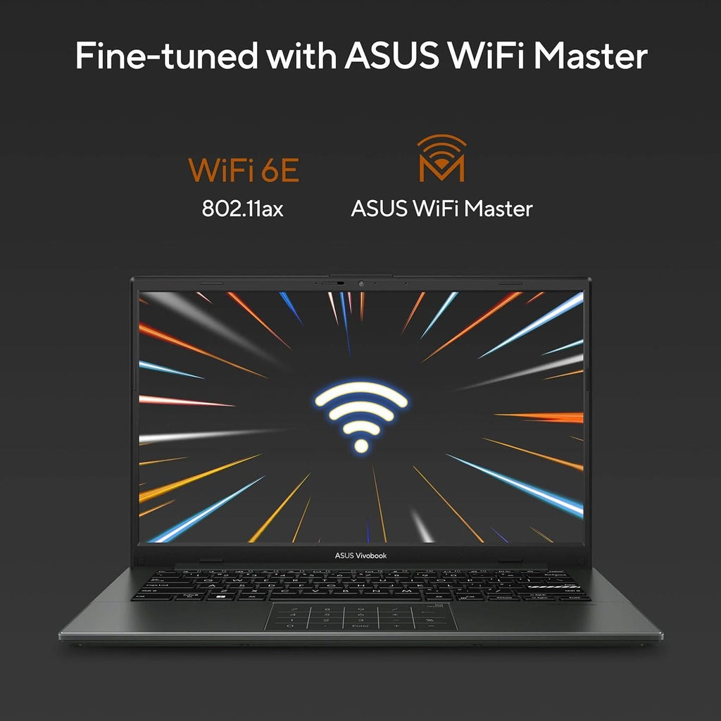 ASUS Vivobook Go 14 AMD Ryzen 3 7320U Thin & Light Laptop (8GB, 512GB SSD, Windows 11 Home, 14 inch Full HD Display, MS Office Home 2024, Mixed Black, 1.38 KG)