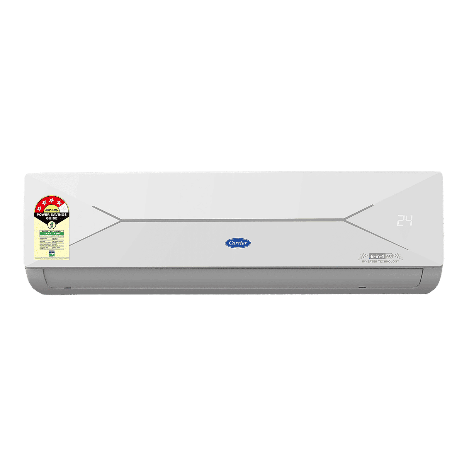 Carrier ESTER EDGE FXi 6 in 1 Convertible 1.5 Ton 4 Star Inverter Split AC with Intelligent CRF Alert (Copper Condenser, CAI19EE4R35F0)