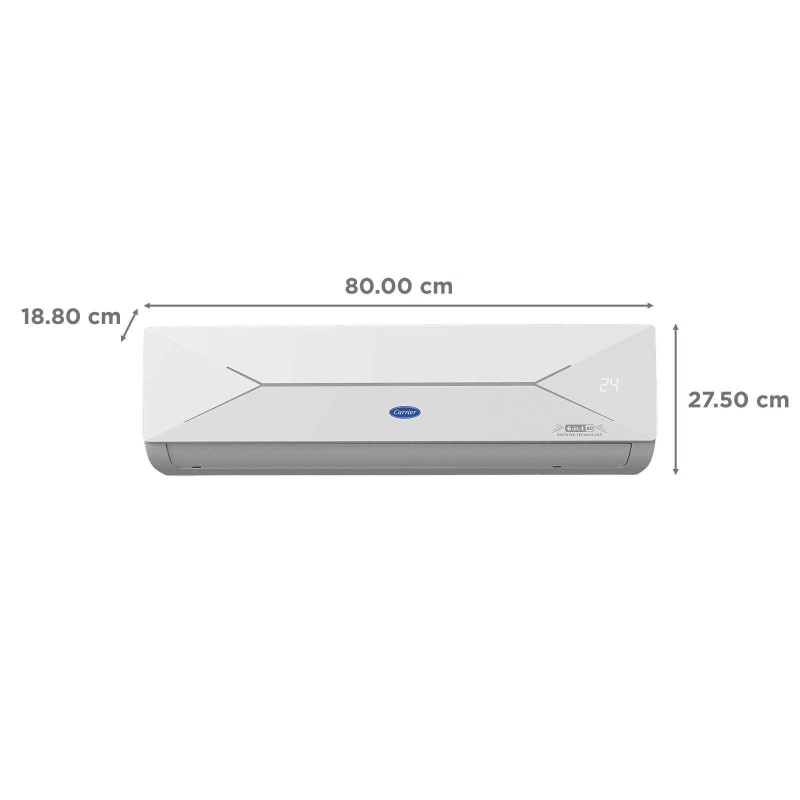 Carrier ESTER EDGE FXi 6 in 1 Convertible 1 Ton 5 Star Inverter Split Smart AC with Wi-Fi Supported (Copper Condenser, CAI12EE5R35W0)