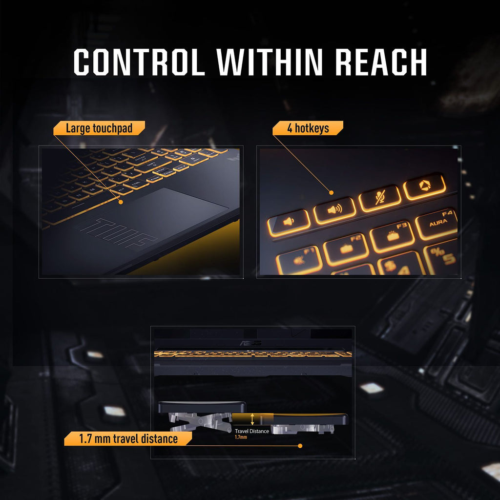 ASUS TUF F16 Intel Core 5 210H Gaming Laptop (16GB, 512GB SSD, Windows 11 Home, 4GB Graphics, 16 inch 144 Hz Full HD Plus Display, NVIDIA GeForce RTX 3050A, Mecha Gray, 2.2 KG)