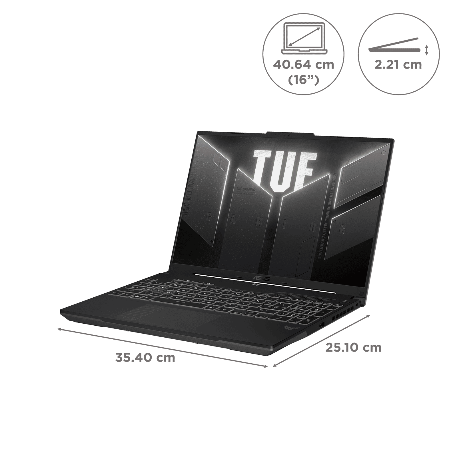 ASUS TUF F16 Intel Core 5 210H Gaming Laptop (16GB, 512GB SSD, Windows 11 Home, 4GB Graphics, 16 inch 144 Hz Full HD Plus Display, NVIDIA GeForce RTX 3050A, Mecha Gray, 2.2 KG)
