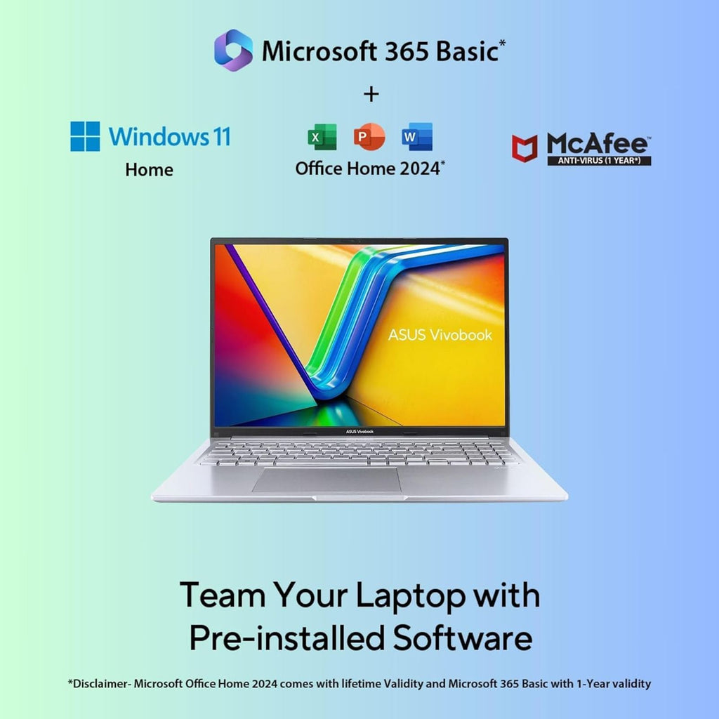 ASUS Vivobook 16 X1605VA-MB1627WS Intel Core i5 13th Gen Thin & Light Laptop (16GB, 512GB SSD, Windows 11 Home, 16 inch WUXGA IPS Display, MS Office 2024, Cool Silver, 1.88 KG)