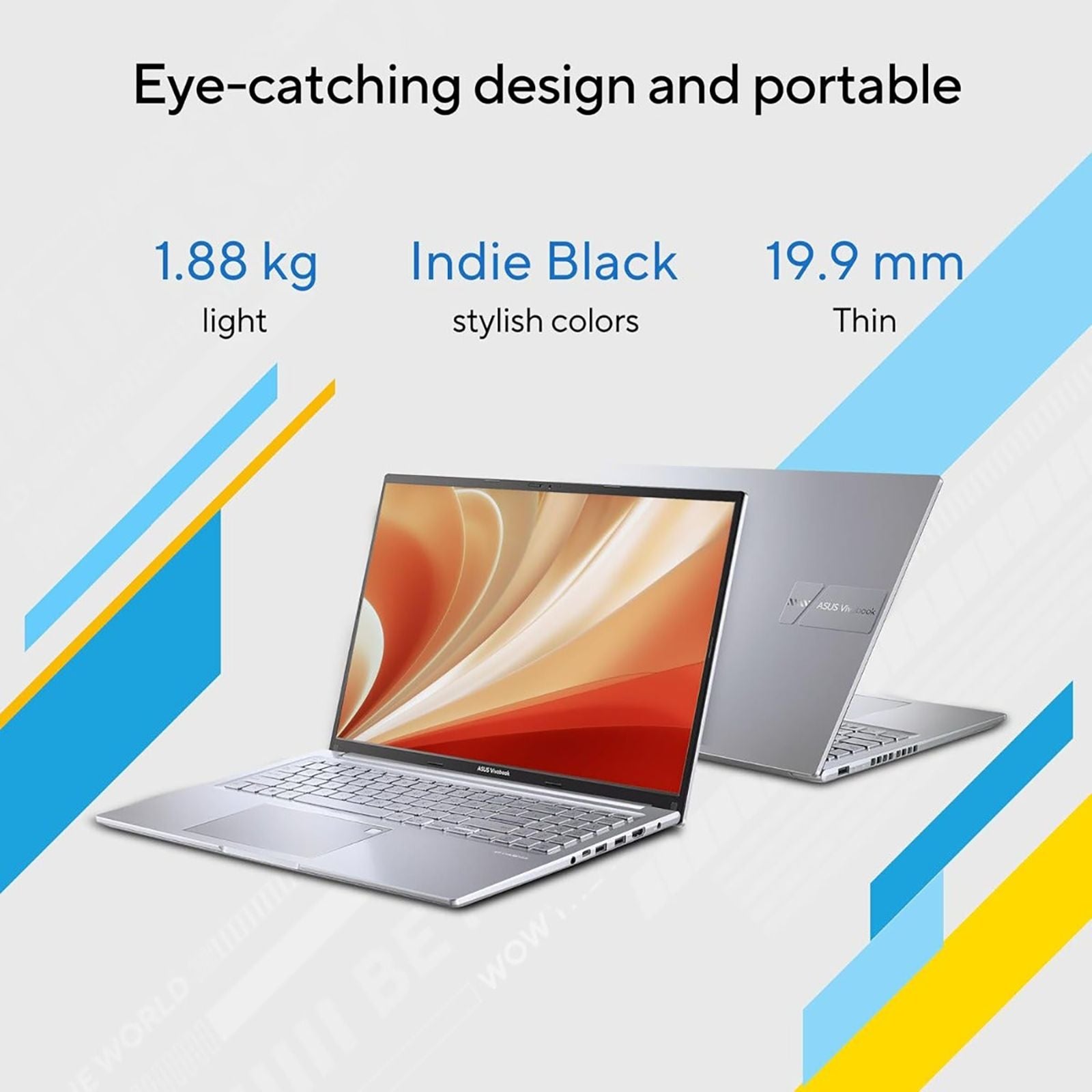ASUS Vivobook 16 X1605VA-MB1627WS Intel Core i5 13th Gen Thin & Light Laptop (16GB, 512GB SSD, Windows 11 Home, 16 inch WUXGA IPS Display, MS Office 2024, Cool Silver, 1.88 KG)