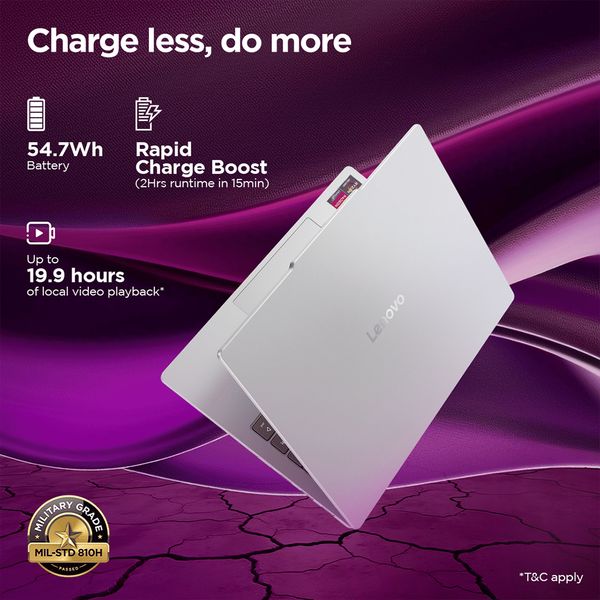 Lenovo IdeaPad Slim 5 13ARP10 AMD Ryzen 7 Thin & Light Laptop (16GB, 512GB SSD, Windows 11 Home, 13.3 inch WUXGA IPS Display, MS Office Home 2024, Cloud Grey, 1.15 KG)
