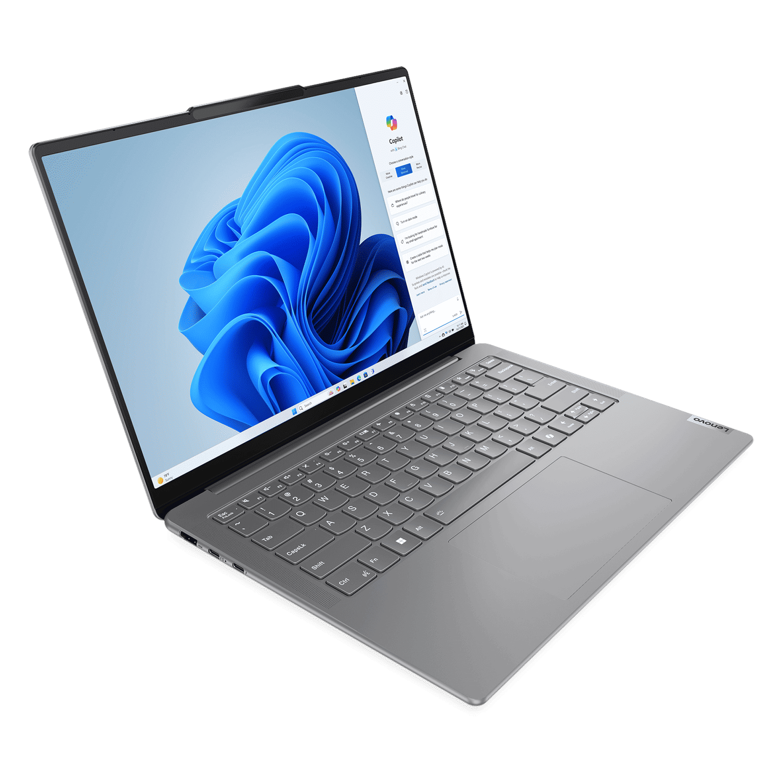 Lenovo Yoga Slim 7 14IMH9 Intel Core Ultra 5 Laptop (16GB, 1TB SSD, Windows 11 Home, 14 inch WUXGA OLED Display, MS Office 2024, Luna Grey, 1.39 KG)