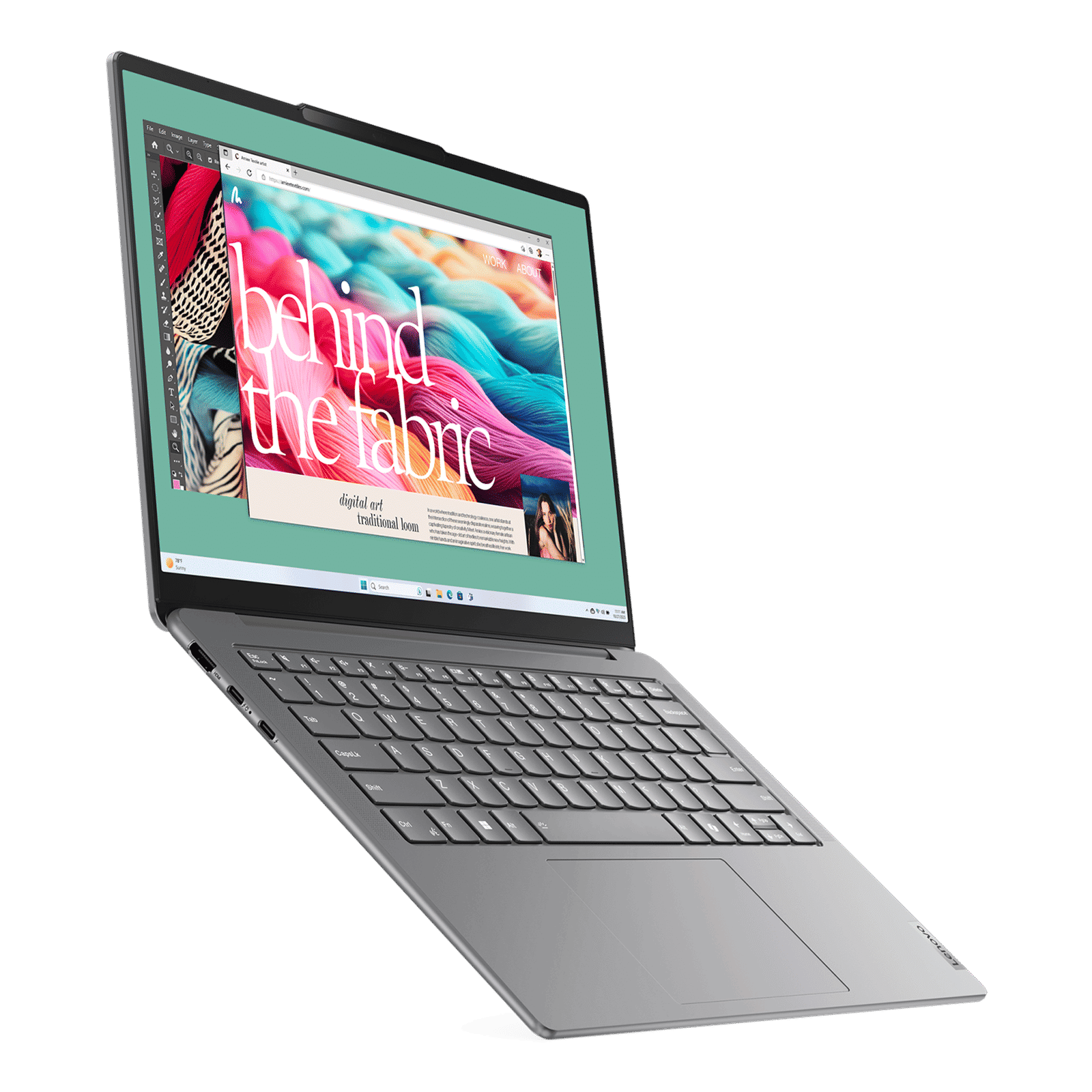 Lenovo Yoga Slim 7 14IMH9 Intel Core Ultra 5 Laptop (16GB, 1TB SSD, Windows 11 Home, 14 inch WUXGA OLED Display, MS Office 2024, Luna Grey, 1.39 KG)