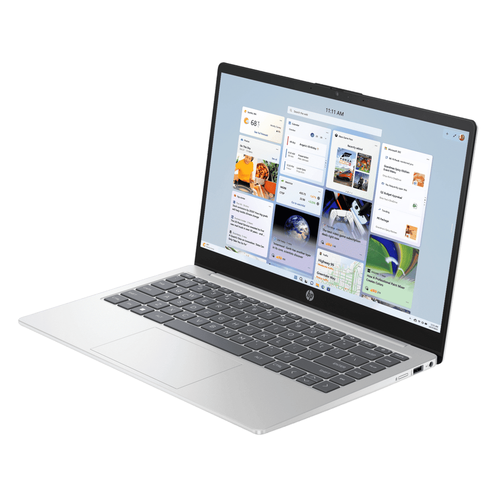 HP Core 14-gr0002TU Intel Core i5 13th Gen Thin & Light Laptop (16GB, 512GB SSD, Windows 11 Home, 14 inch, Full HD Display, MS Office Home 2024, Natural Silver, 1.40 KG)