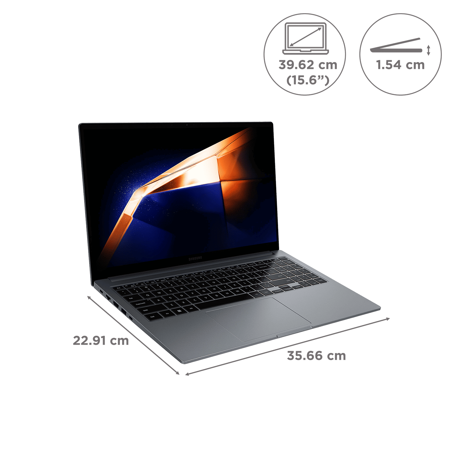 SAMSUNG Galaxy Book4 Intel Core 7 Thin & Light Laptop (16GB, 512GB SSD, Windows 11 Home, 15.6 inch Full HD LED Display, MS Office 2024, Gray, 1.55 KG)